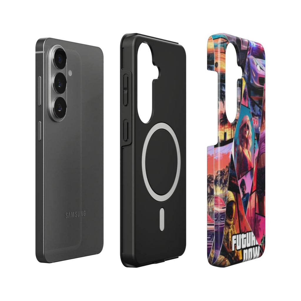 Samsung - Future Now MagSafe Shockproof Phone Case – Neon Gaming City Design