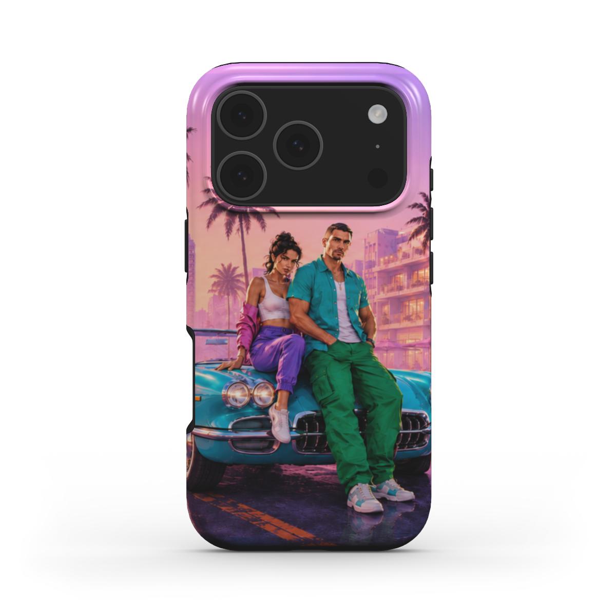 iPhone - Lucia & Jason Vice City Style Shockproof Phone Case MagSafe